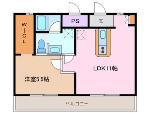 中川原駅 徒歩9分 4階の物件間取画像